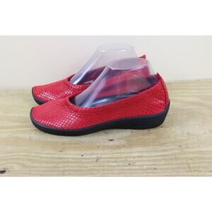 New Arcopedico Shoes Womens 40 Red L15 Sport Ballerina Slip On Flats Anatomic